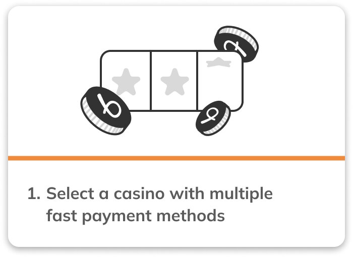 Step 1 select a casino with multiple fast payment methods