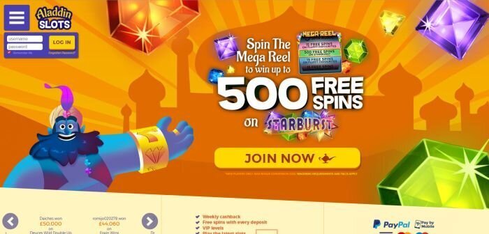 Aladdin Slots in October 2017