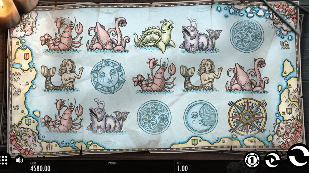 How 1429 Uncharted Seas slot by Thunderkick looks