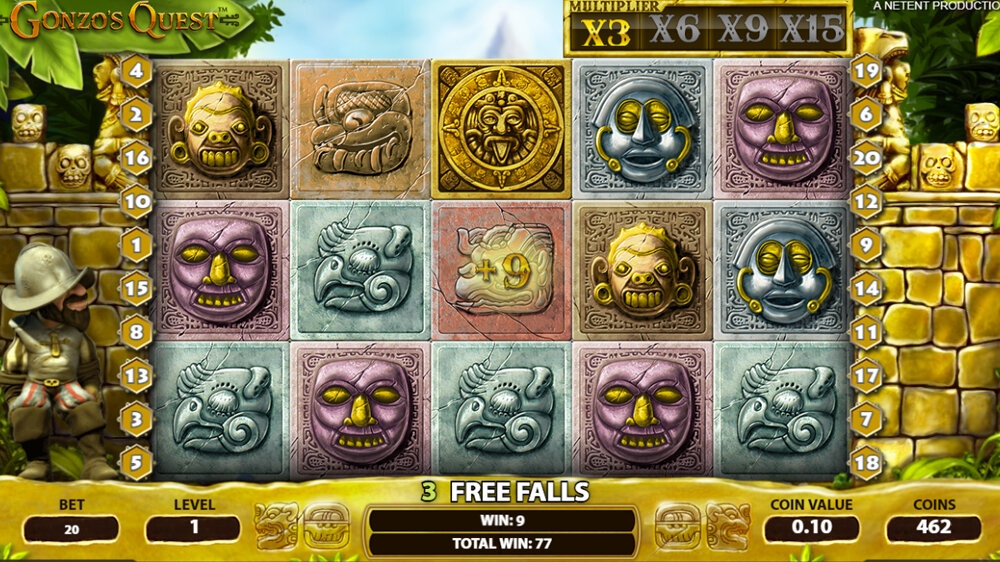 Gonzo's Quest screenshot Free Falls