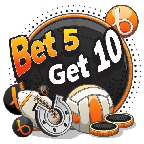 A Bojoko styled image with sporting gear and a text "Bet 5 Get 10""