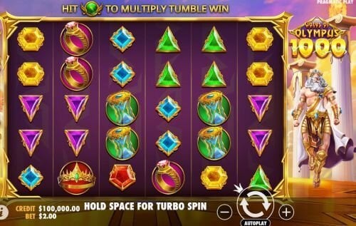 Screenshot of Gates of Olympus 1000 slot