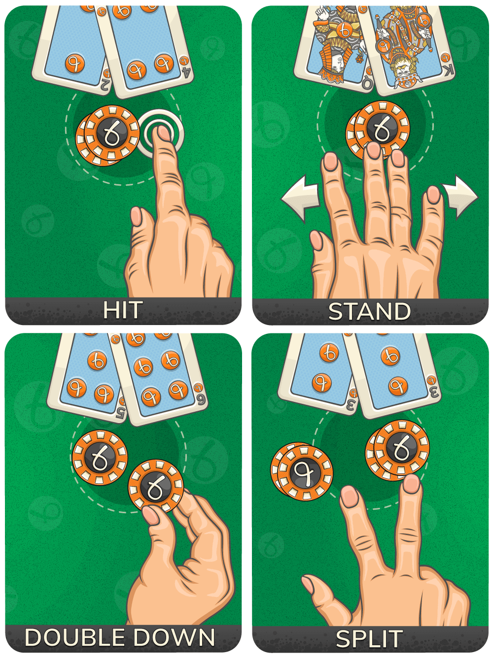 Blackjack Hand Gestures