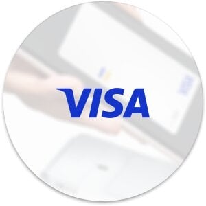 A logo of Visa