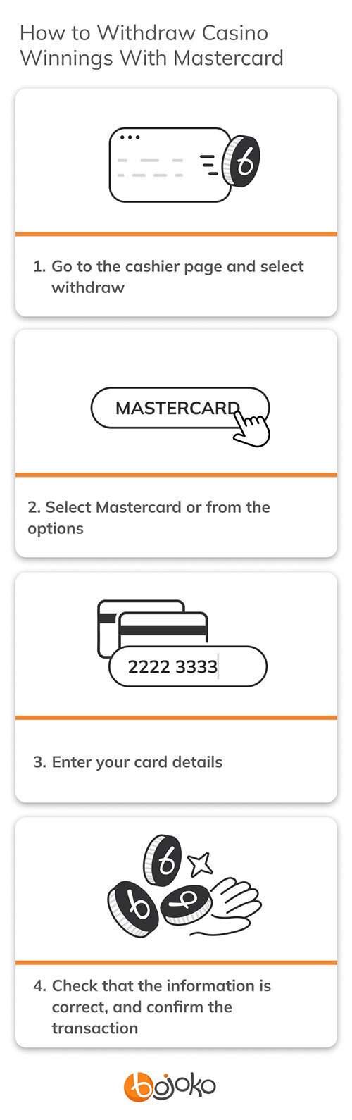 How to withdraw casino winnings with Mastercard