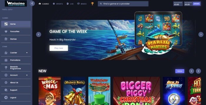 Winissimo casino in December 2025