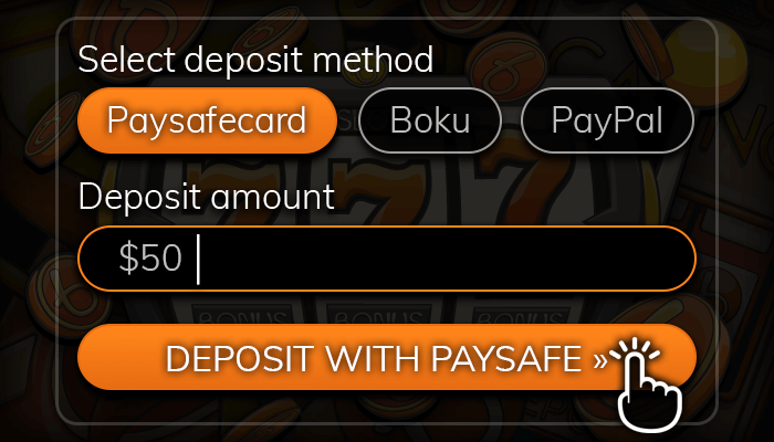 Deposit online using Paysafecard