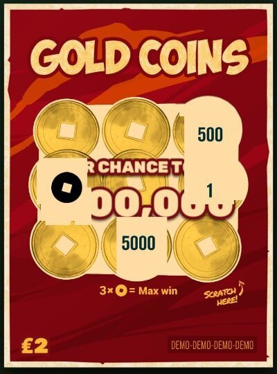 Gold Coins scratch card