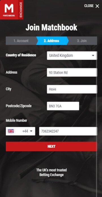 Fill your details to sign up to Unibet