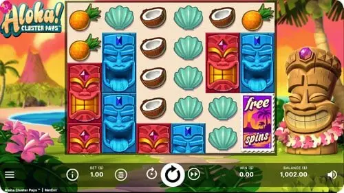 Aloha! Cluster Pays slot machine