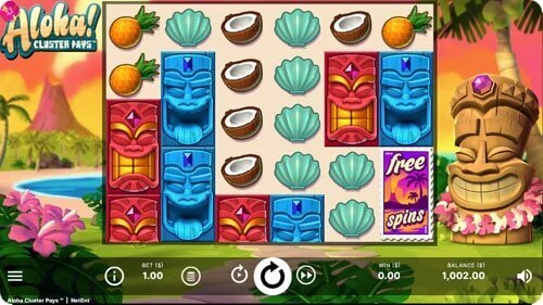 Gameplay screenshot of Aloha Cluster Pays