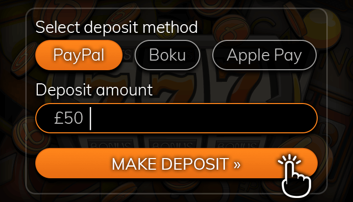 Deposit online using Paypal