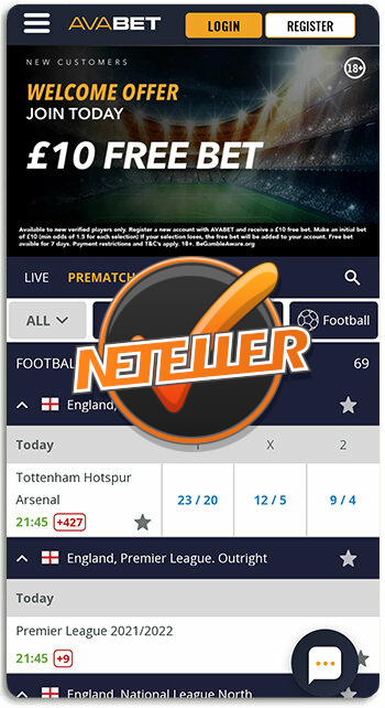Avabet betting site allows neteller deposits and withdrawals