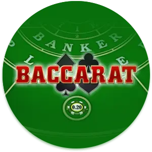 Baccarat text rounded