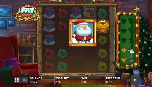 Screenshot of Fat Santa online slot