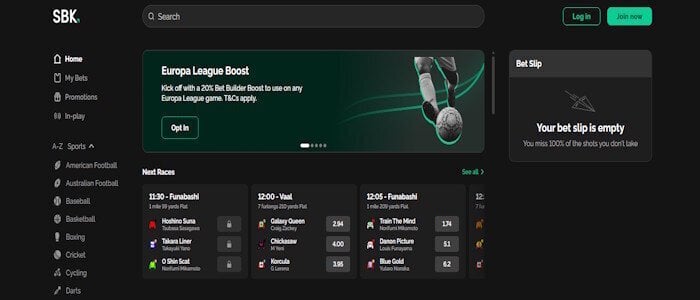 SBK betting site in December 2025