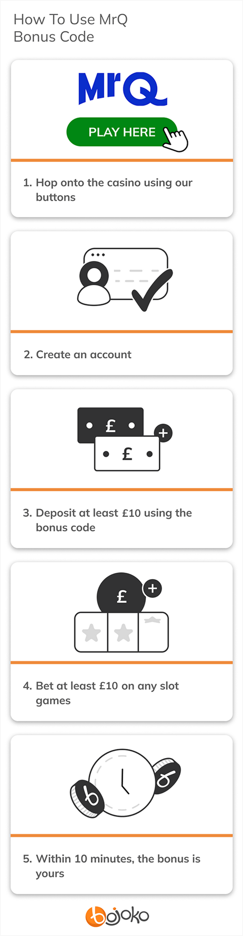 How to use MrQ Casino bonus code