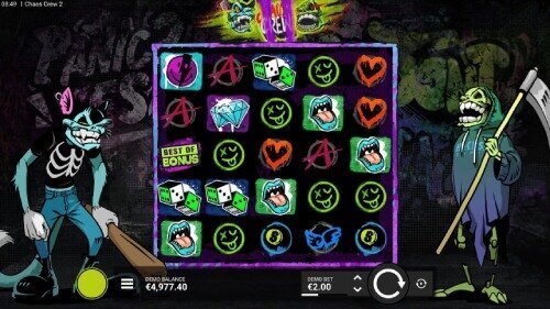 Chaos Crew 2 slot game by Hacksaw