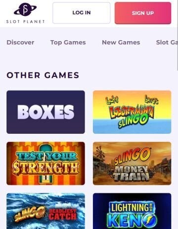 Slot Planet game lobby