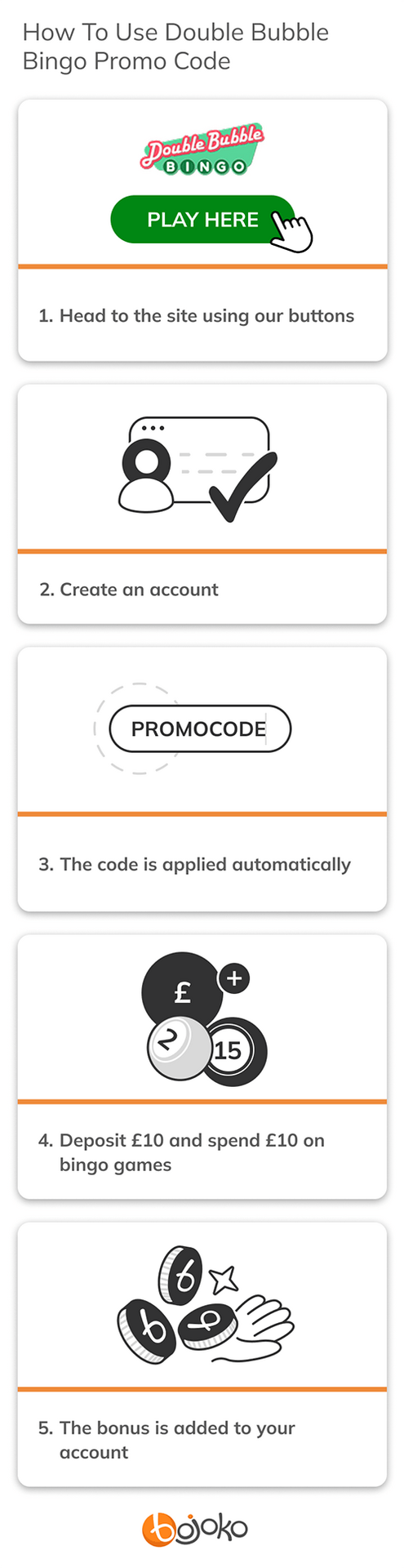 How to use Double Bubble Bingo promo code