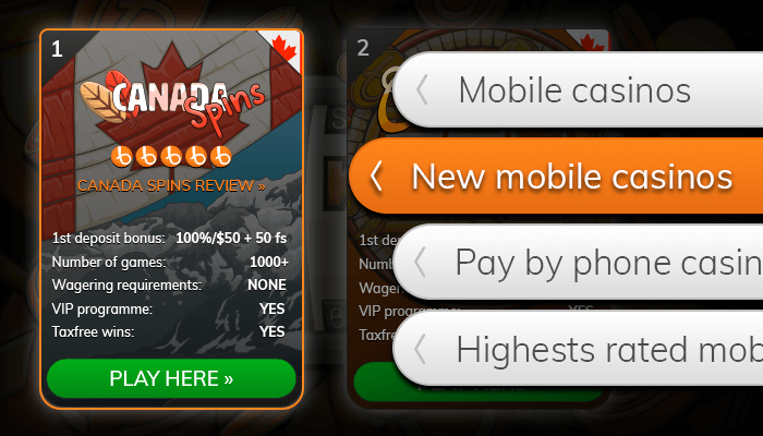 Find a mobile casino from our list