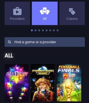 BBCasino's game library