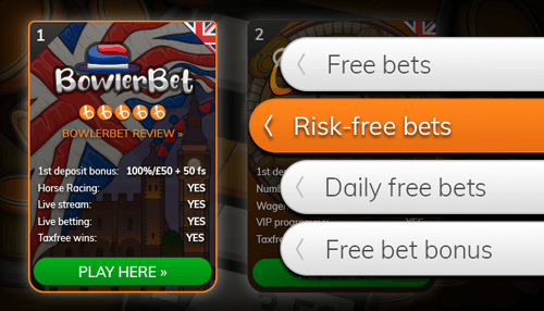 Check the list of free bets at Bojoko
