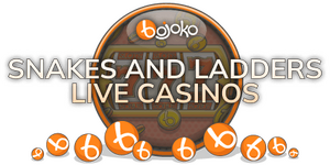 Bojoko graphic for Snakes and Ladders Live casinos