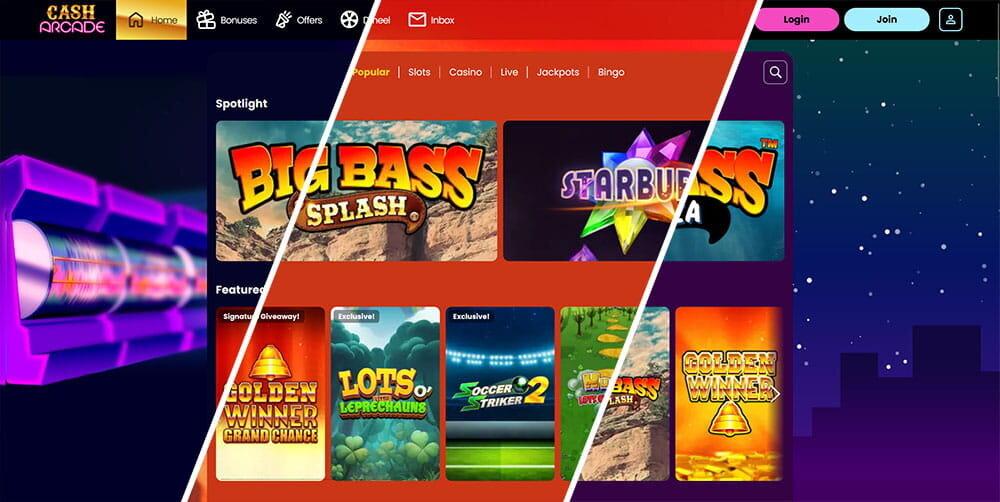 Three Jumpman Gaming casino lobbies