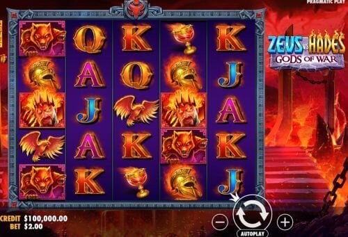 Screenshot of Zeus vs Hades: Gods of War slot