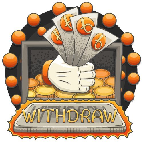 Symbol of cash out and withdraw