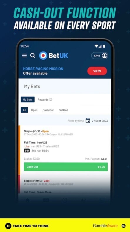 Bet UK app cash out