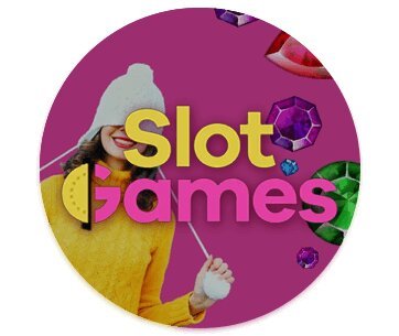 Slot Games Casino logo on colourful background