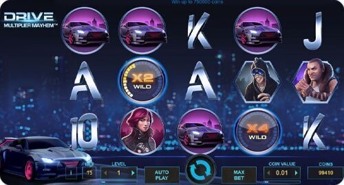 Drive Multiplier Mayhem slot screenshot