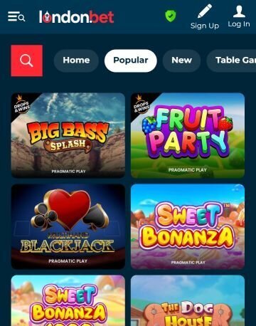 Popular slots at London.bet
