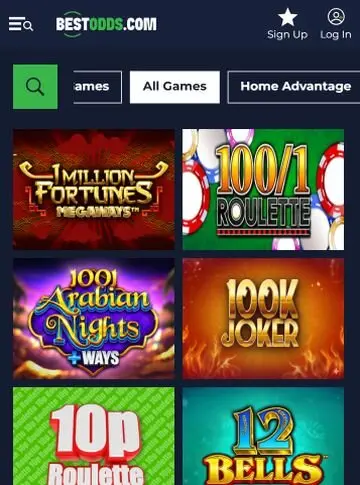 BestOdds Casino game library