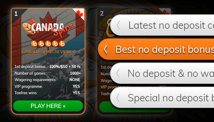 Find a no deposit bonus from our casino list