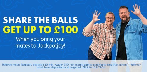 Refer a friend at JackpotJoy