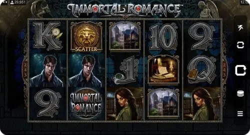 Screenshot of Immortal Romance slot