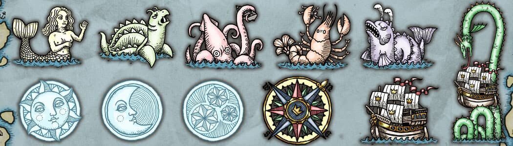 1429 Uncharted Seas symbols