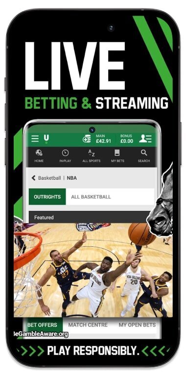 This is how Unibet live betting app look like