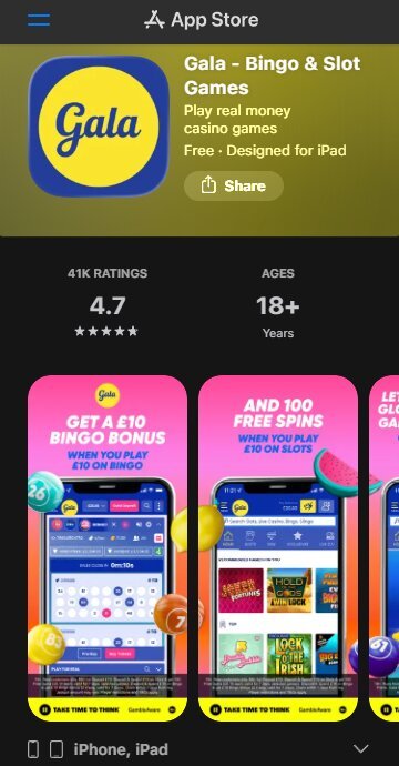 Gala Bingo app
