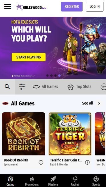 Hollywoodbets Casino mobile slot site