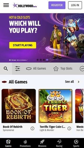 HollywoodBets on mobile
