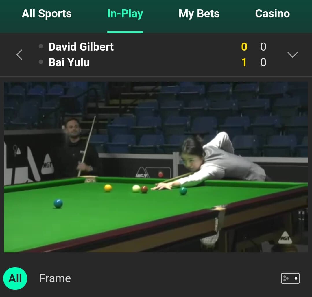 Image of snooker live stream wager