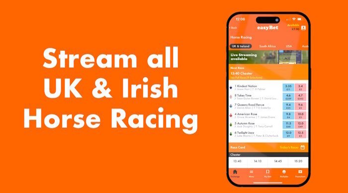 Easybet offers stream all UK & Irish horse racing