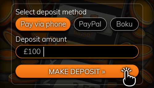 Deposit and bet using mobile phone credit