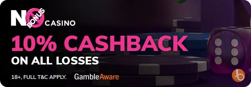 Cashback offer for No Bonus Casino