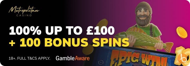 Bonus banner for Metropolitan Gaming casino