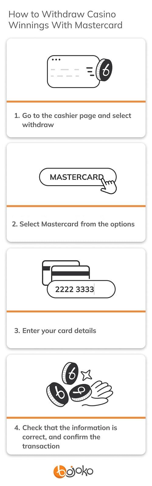 How to withdraw casino winnings with Mastercard